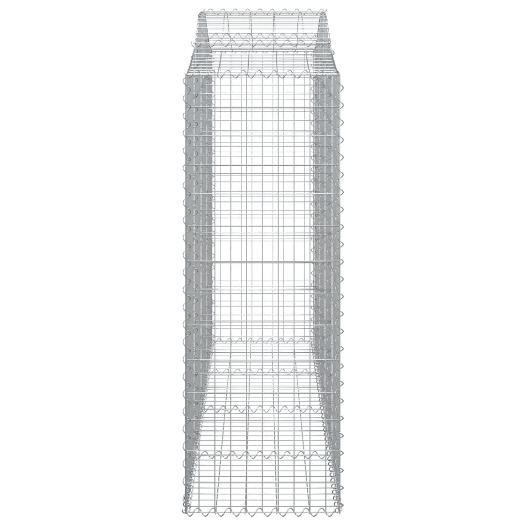 vidaXL Gabions avec arc surélevé 14 pcs 200x50x140/160 cm Fer galvanisé