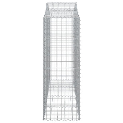 vidaXL Gabions avec arc surélevé 14 pcs 200x50x140/160 cm Fer galvanisé