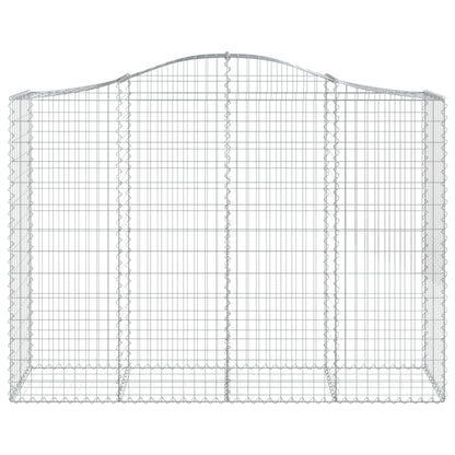 vidaXL Gabionen mit Hochbogen 20Stk. 200x50x140/160cm Verzinktes Eisen