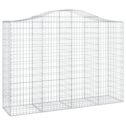 vidaXL Gabionen mit Hochbogen 25Stk. 200x50x140/160cm Verzinktes Eisen