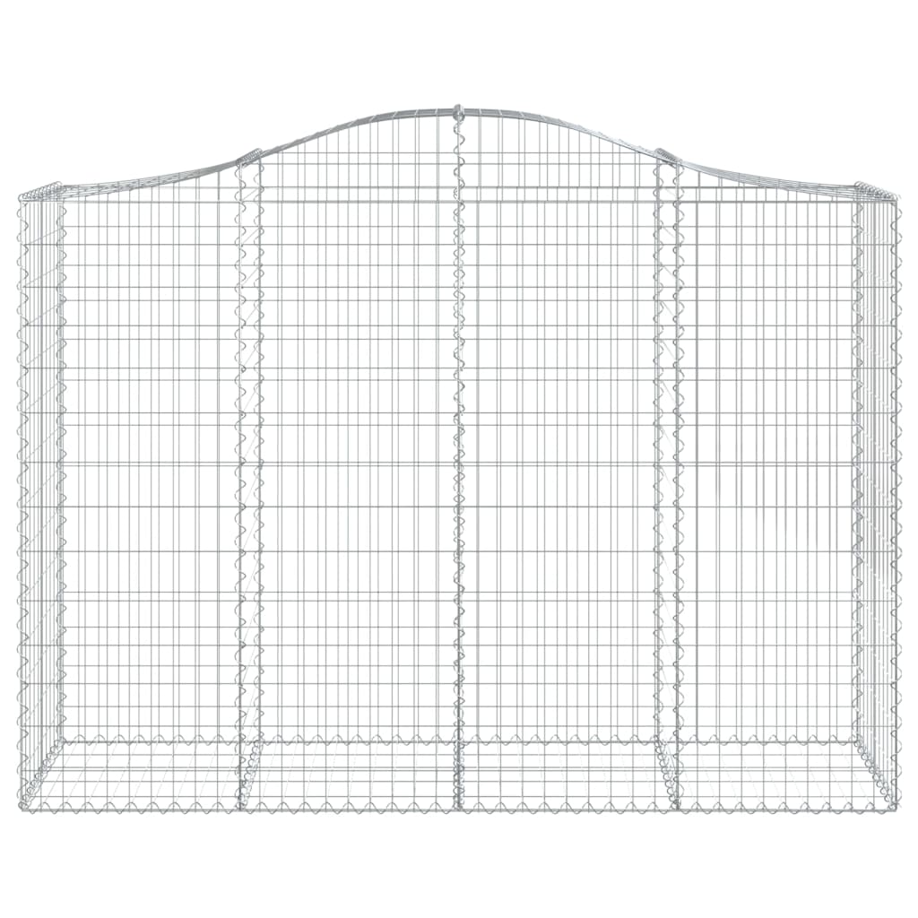 vidaXL Gabionen mit Hochbogen 30Stk. 200x50x140/160cm Verzinktes Eisen