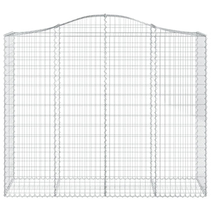 vidaXL Gabionen mit Hochbogen 2 Stk. 200x50x160/180cm Verzinktes Eisen