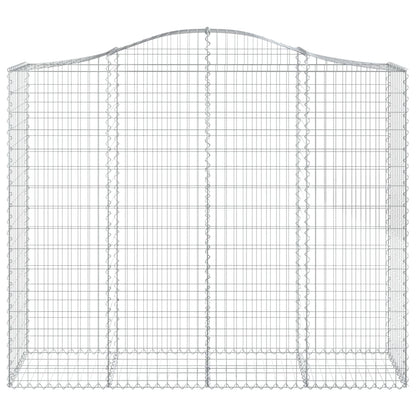 vidaXL Gabionen mit Hochbogen 5 Stk. 200x50x160/180cm Verzinktes Eisen
