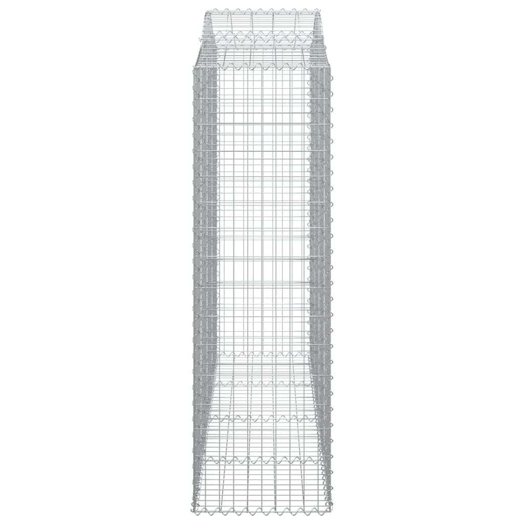 vidaXL Gabionen mit Hochbogen 8 Stk. 200x50x160/180cm Verzinktes Eisen