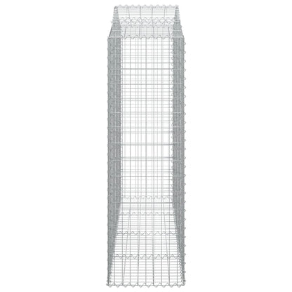 vidaXL Gabionen mit Hochbogen 8 Stk. 200x50x160/180cm Verzinktes Eisen