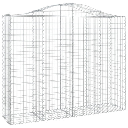 vidaXL Gabionen mit Hochbogen 11Stk. 200x50x160/180cm Verzinktes Eisen