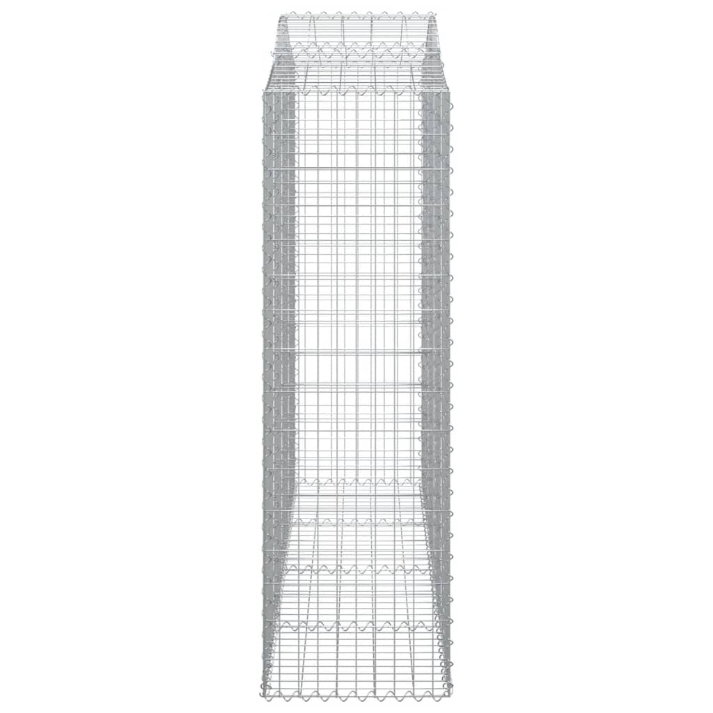vidaXL Gabions avec arche haute 13 pcs 200x50x160/180 cm Fer galvanisé