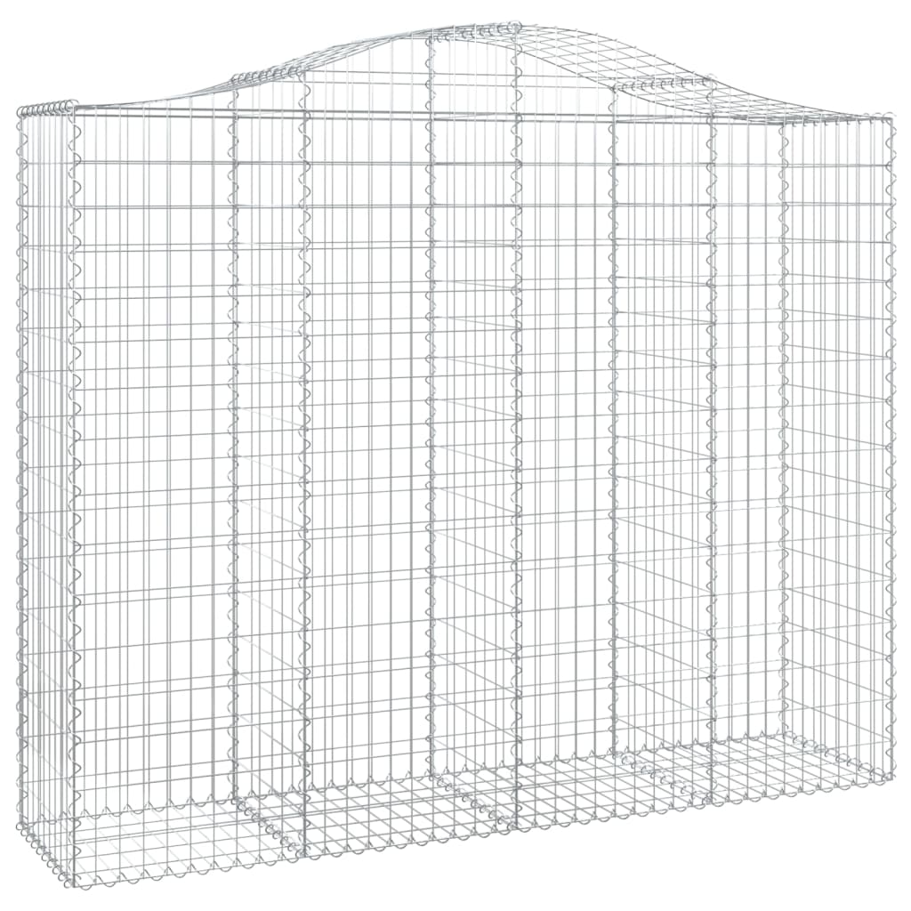 vidaXL Gabionen mit Hochbogen 15Stk. 200x50x160/180cm Verzinktes Eisen