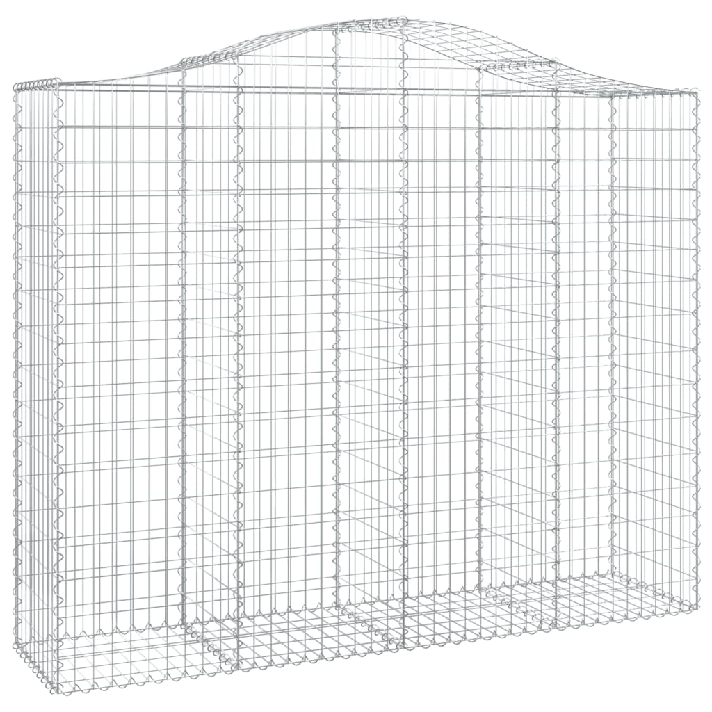 vidaXL Gabionen mit Hochbogen 30Stk. 200x50x160/180cm Verzinktes Eisen