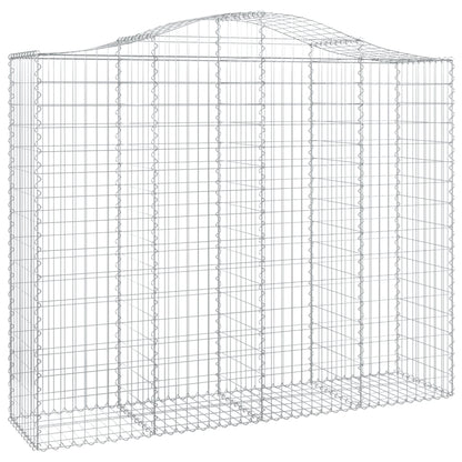 vidaXL Gabionen mit Hochbogen 30Stk. 200x50x160/180cm Verzinktes Eisen