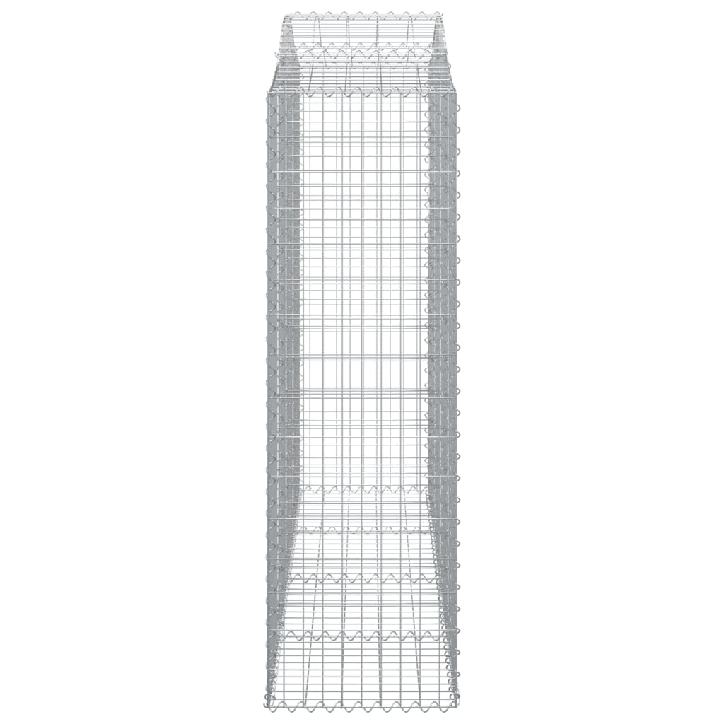vidaXL Gabionen mit Hochbogen 30Stk. 200x50x160/180cm Verzinktes Eisen