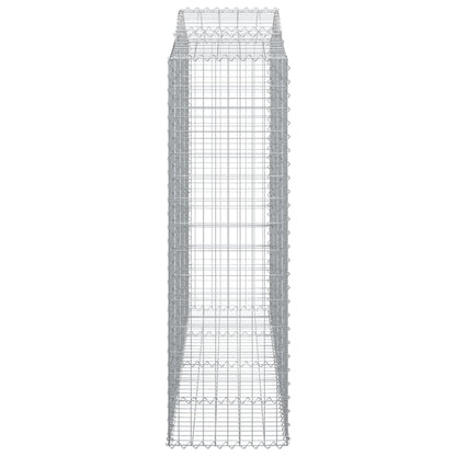 vidaXL Gabionen mit Hochbogen 30Stk. 200x50x160/180cm Verzinktes Eisen