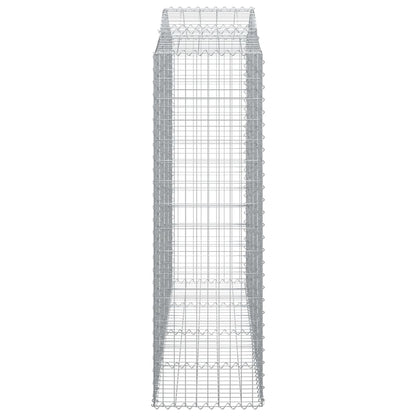 vidaXL Gabionen mit Hochbogen 50Stk. 200x50x160/180cm Verzinktes Eisen