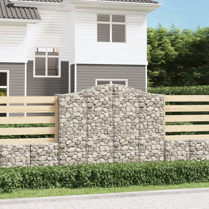 vidaXL Gabionen mit Hochbogen 50Stk. 200x50x160/180cm Verzinktes Eisen