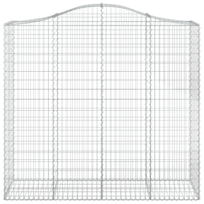 vidaXL Gabionen mit Hochbogen 4 Stk. 200x50x180/200cm Verzinktes Eisen
