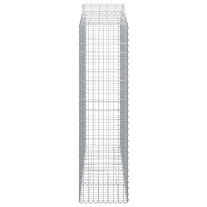 vidaXL Gabionen mit Hochbogen 4 Stk. 200x50x180/200cm Verzinktes Eisen