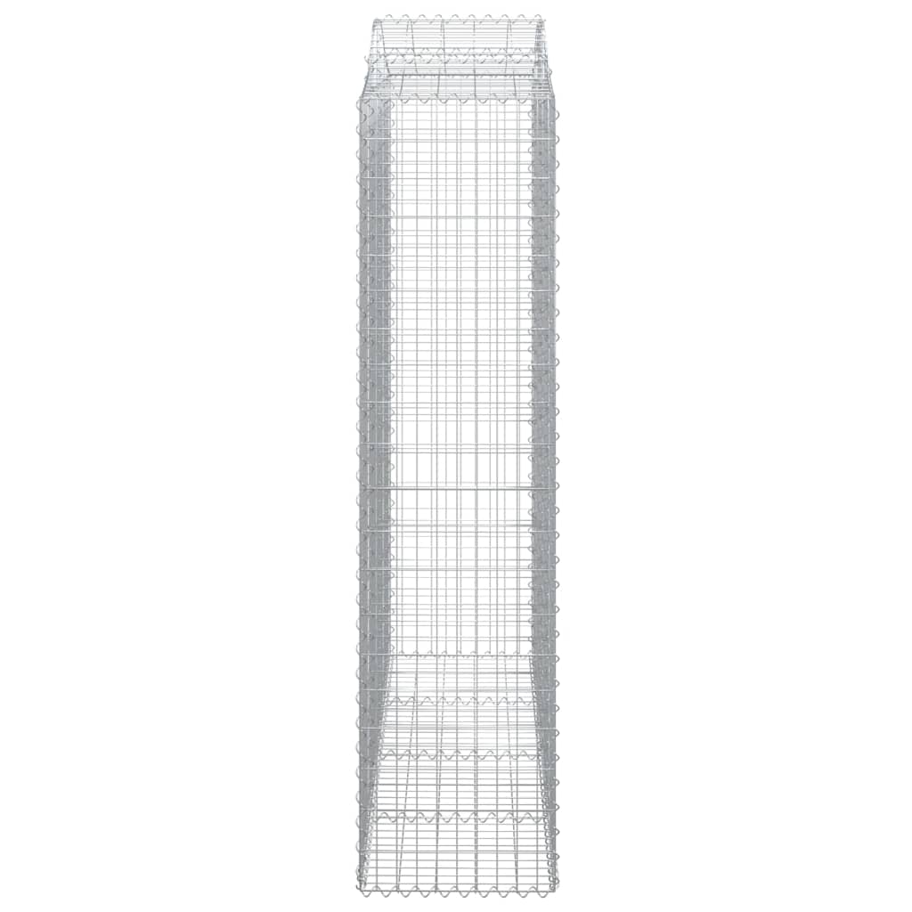 vidaXL Gabionen mit Hochbogen 4 Stk. 200x50x200/220cm Verzinktes Eisen