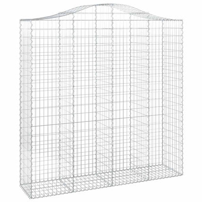 vidaXL Gabionen mit Hochbogen 8 Stk. 200x50x200/220cm Verzinktes Eisen