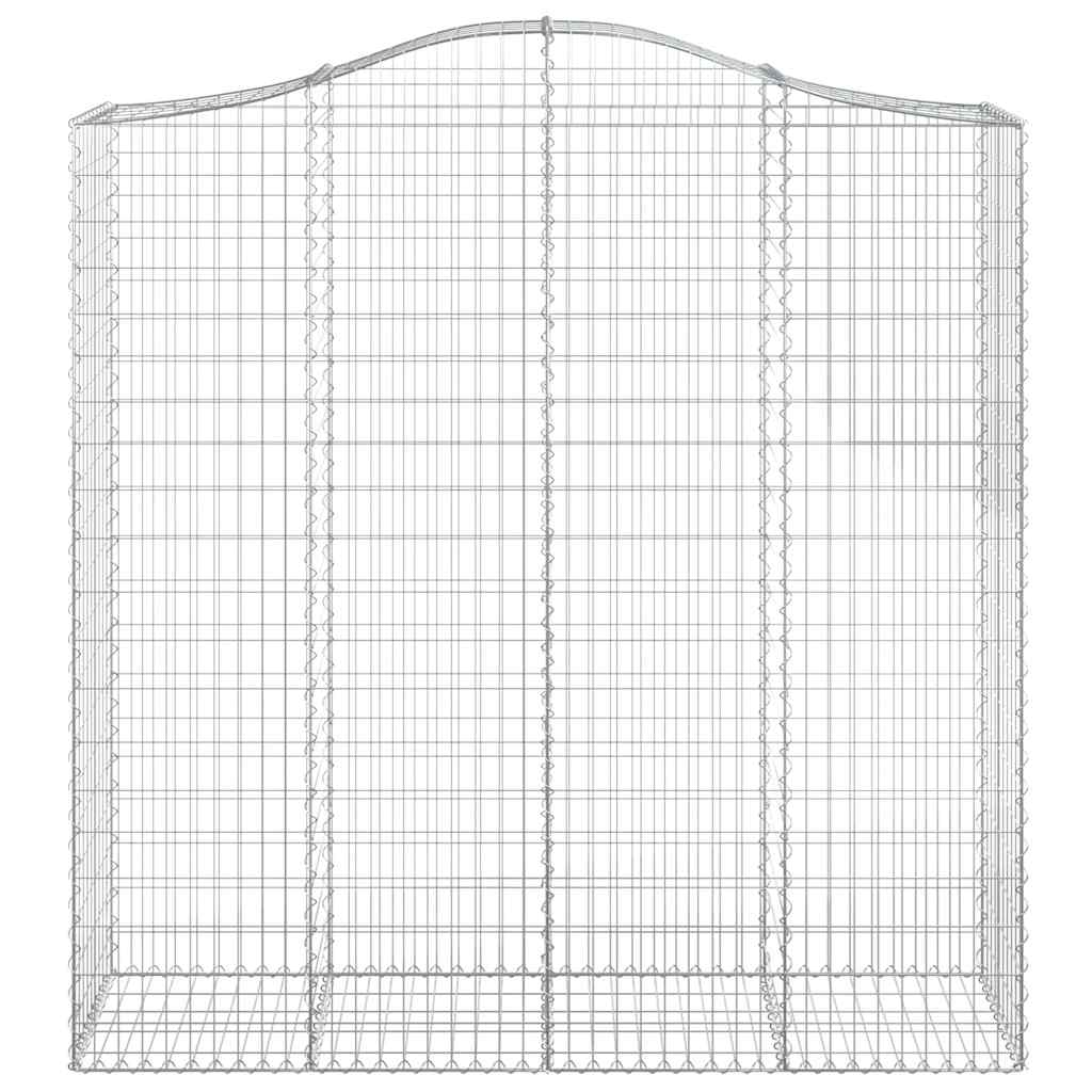 vidaXL Gabionen mit Hochbogen 8 Stk. 200x50x200/220cm Verzinktes Eisen
