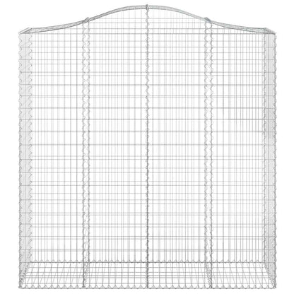 vidaXL Gabionen mit Hochbogen 8 Stk. 200x50x200/220cm Verzinktes Eisen