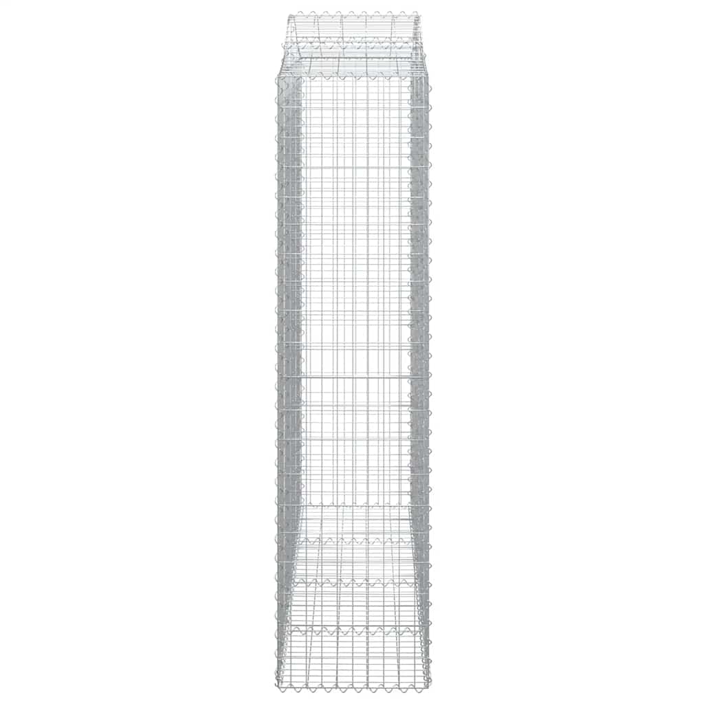 vidaXL Gabionen mit Hochbogen 8 Stk. 200x50x200/220cm Verzinktes Eisen