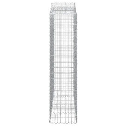 vidaXL Gabionen mit Hochbogen 8 Stk. 200x50x200/220cm Verzinktes Eisen