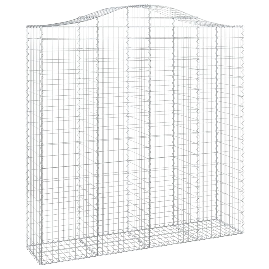 vidaXL Gabionen mit Hochbogen 14Stk. 200x50x200/220cm Verzinktes Eisen