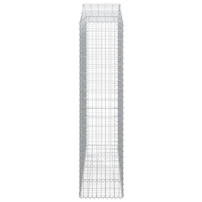 vidaXL Gabionen mit Hochbogen 14Stk. 200x50x200/220cm Verzinktes Eisen