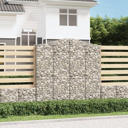 vidaXL Gabionen mit Hochbogen 14Stk. 200x50x200/220cm Verzinktes Eisen