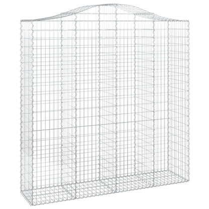 vidaXL Gabionen mit Hochbogen 15Stk. 200x50x200/220cm Verzinktes Eisen