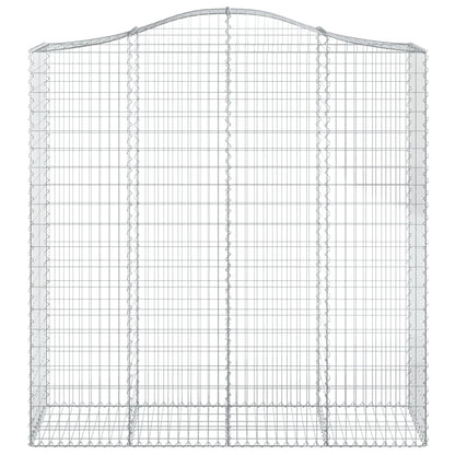 vidaXL Gabionen mit Hochbogen 15Stk. 200x50x200/220cm Verzinktes Eisen