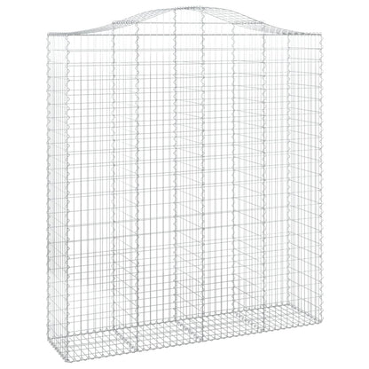 vidaXL Gabions avec arche 4 pcs 200x50x220/240 cm Fer galvanisé