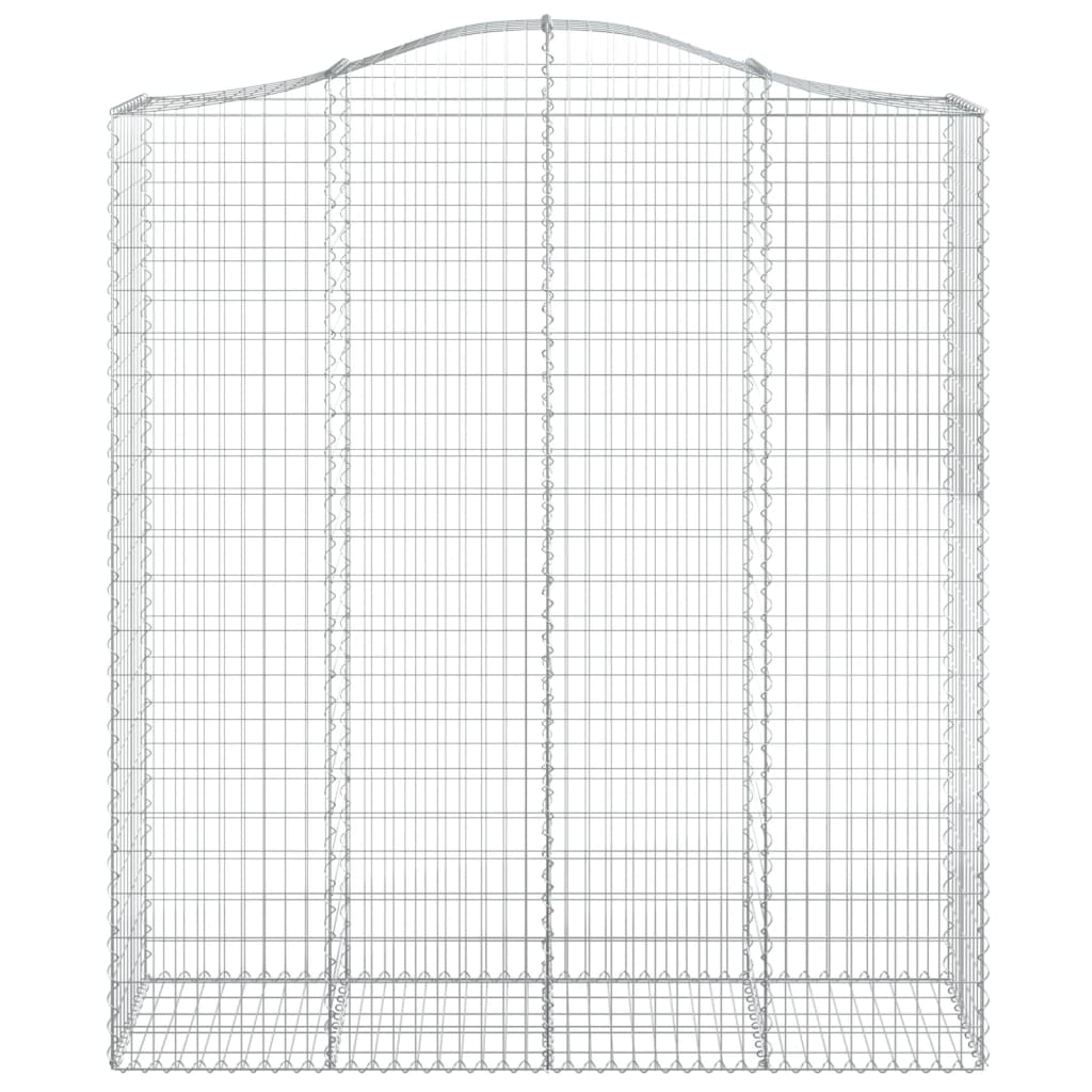 vidaXL Gabions avec arche 4 pcs 200x50x220/240 cm Fer galvanisé