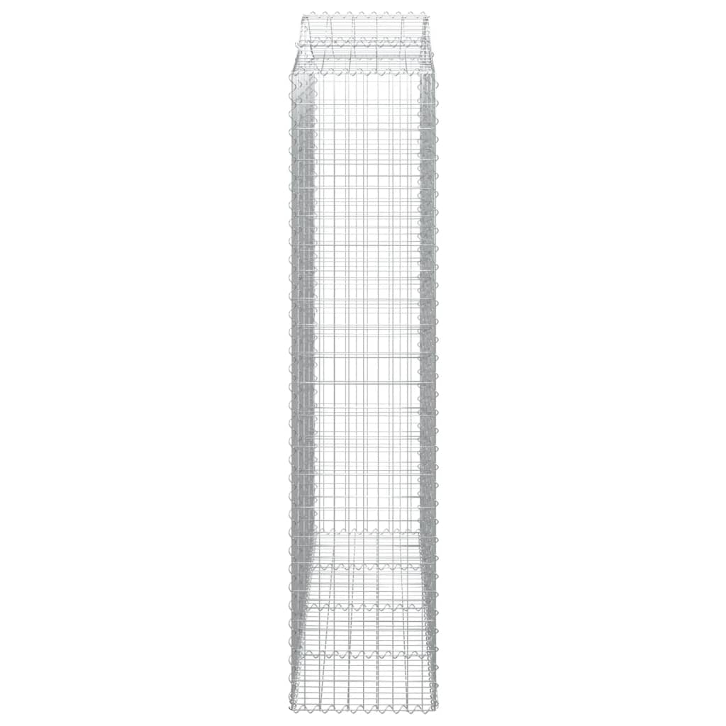 vidaXL Gabions avec arche 4 pcs 200x50x220/240 cm Fer galvanisé