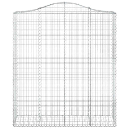 vidaXL Gabionen mit Hochbogen 7 Stk. 200x50x220/240cm Verzinktes Eisen