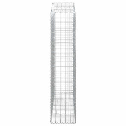 vidaXL Gabionen mit Hochbogen 7 Stk. 200x50x220/240cm Verzinktes Eisen