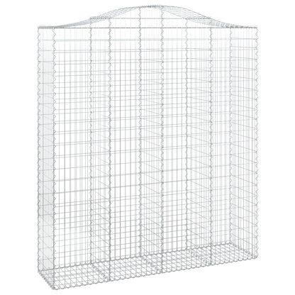 vidaXL Gabions avec arche 10 pcs 200x50x220/240 cm Fer galvanisé