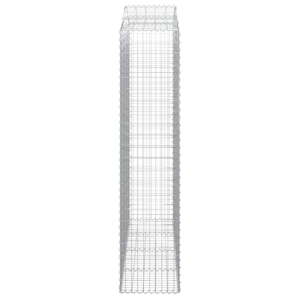 vidaXL Gabions à arc surélevé 18 pcs 200x50x220/240 cm Fer galvanisé