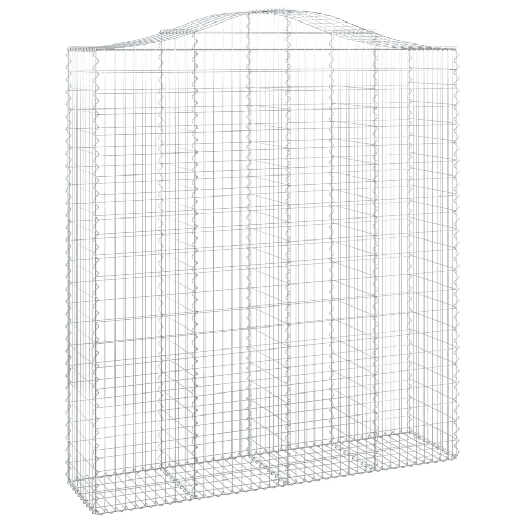 vidaXL Gabions à arche surélevée 20 pcs 200x50x220/240 cm Fer galvanisé
