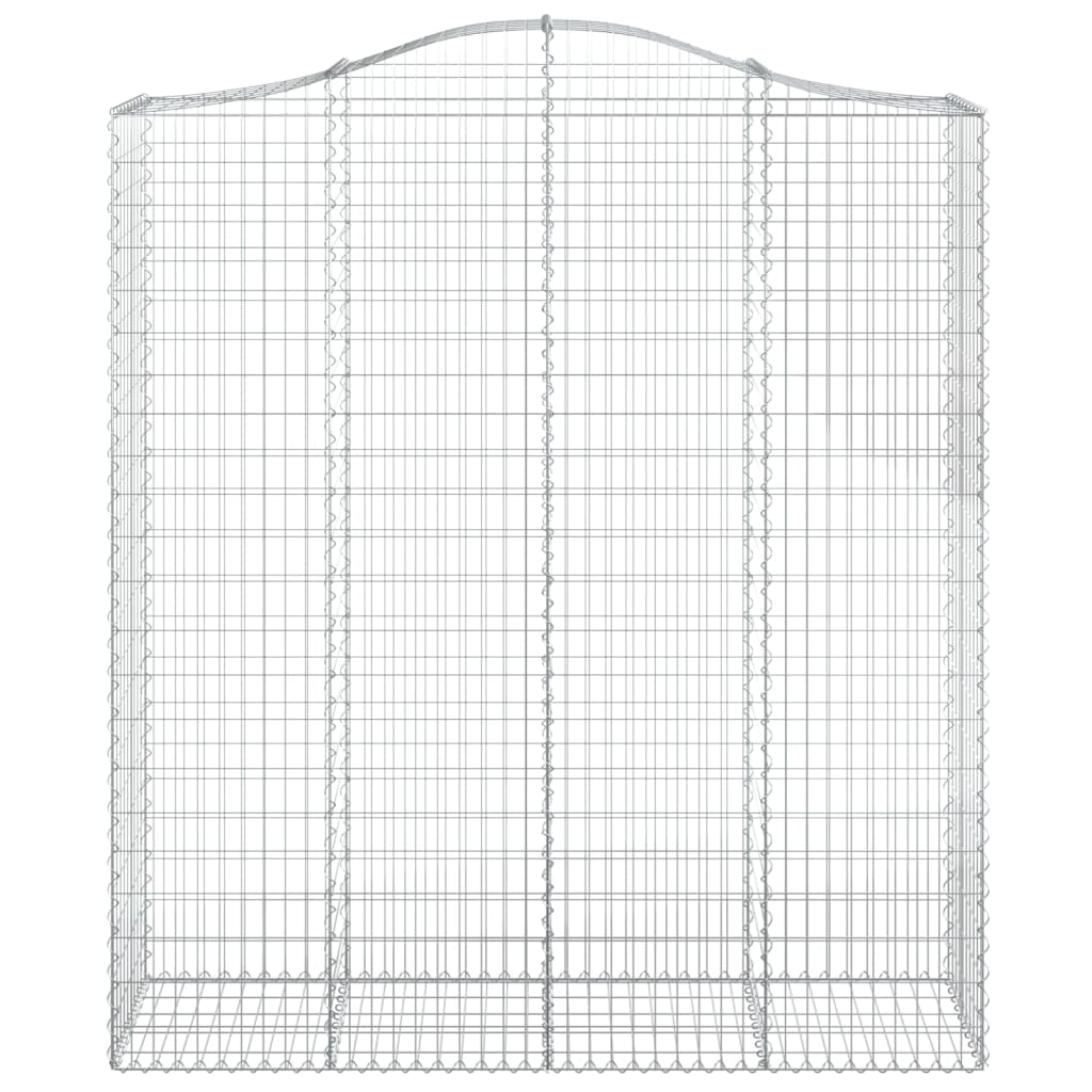 vidaXL Gabions avec arche haute 30 pcs 200x50x220/240 cm Fer galvanisé