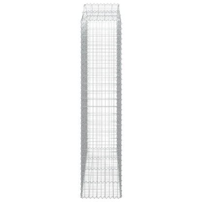 vidaXL Gabions avec arche haute 30 pcs 200x50x220/240 cm Fer galvanisé
