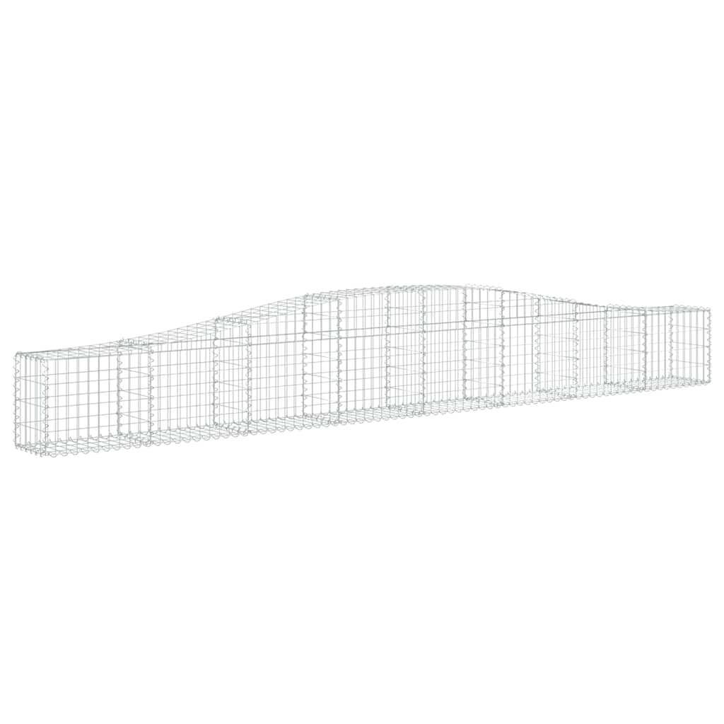 vidaXL Gabionen mit Hochbogen 3 Stk. 400x30x40/60 cm Verzinktes Eisen