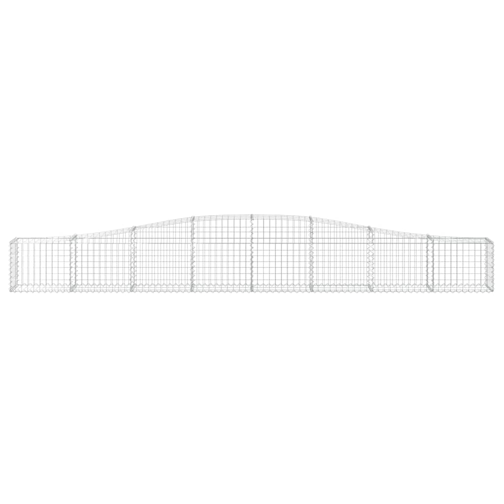 vidaXL Gabionen mit Hochbogen 3 Stk. 400x30x40/60 cm Verzinktes Eisen