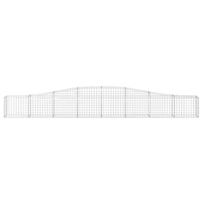 vidaXL Gabionen mit Hochbogen 3 Stk. 400x30x40/60 cm Verzinktes Eisen
