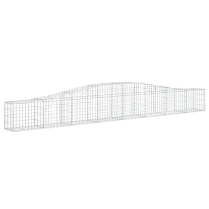 vidaXL Gabionen mit Hochbogen 4 Stk. 400x30x40/60 cm Verzinktes Eisen