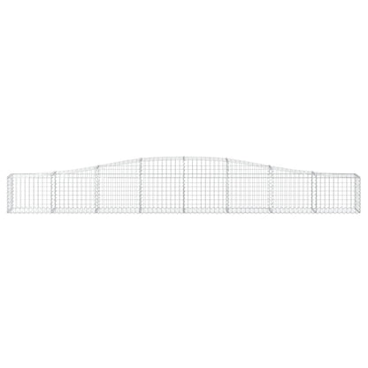 vidaXL Gabionen mit Hochbogen 7 Stk. 400x30x40/60 cm Verzinktes Eisen