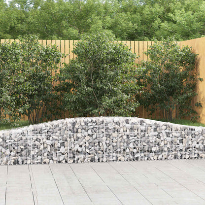vidaXL Gabionen mit Hochbogen 9 Stk. 400x30x40/60 cm Verzinktes Eisen