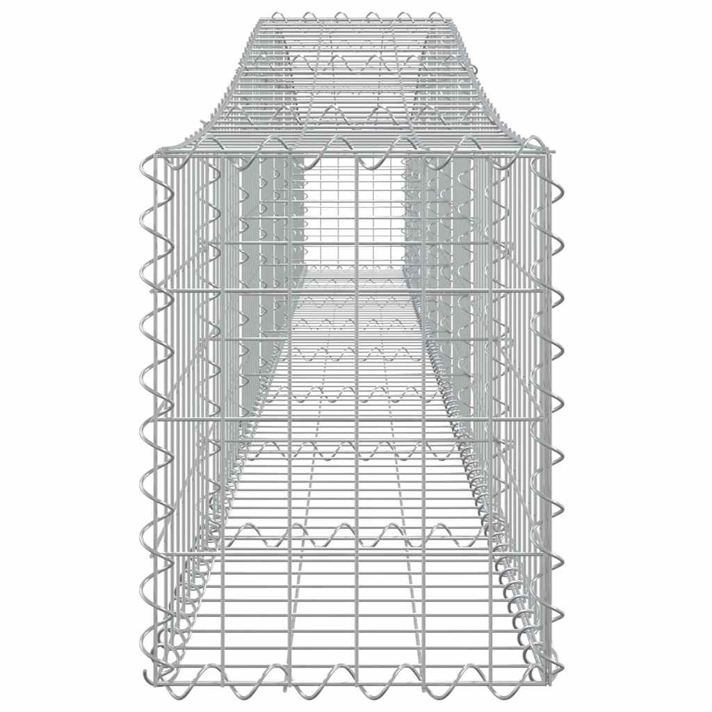 vidaXL Gabionen mit Hochbogen 10 Stk. 400x30x40/60 cm Verzinktes Eisen