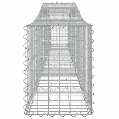 vidaXL Gabionen mit Hochbogen 10 Stk. 400x30x40/60 cm Verzinktes Eisen