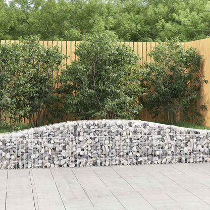 vidaXL Gabionen mit Hochbogen 10 Stk. 400x30x40/60 cm Verzinktes Eisen